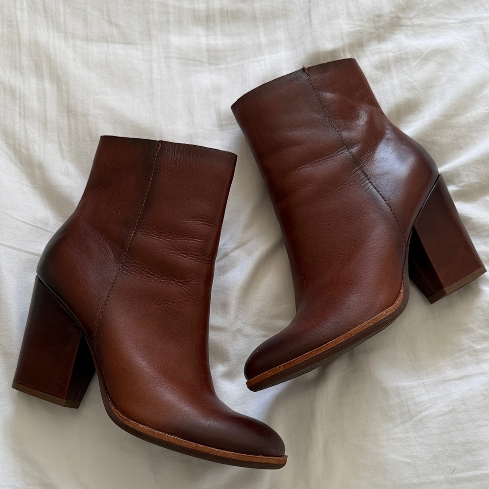 Kork-Ease Rich Brown Leather Heeled Boots Parr Bootie